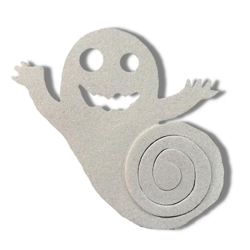 Aplique Goma Eva Fantasma Glitter Halloween Decoracion X 3