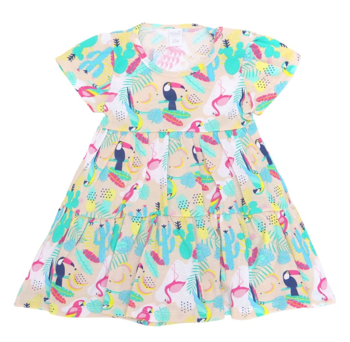 Vestido de algodon estampado animales