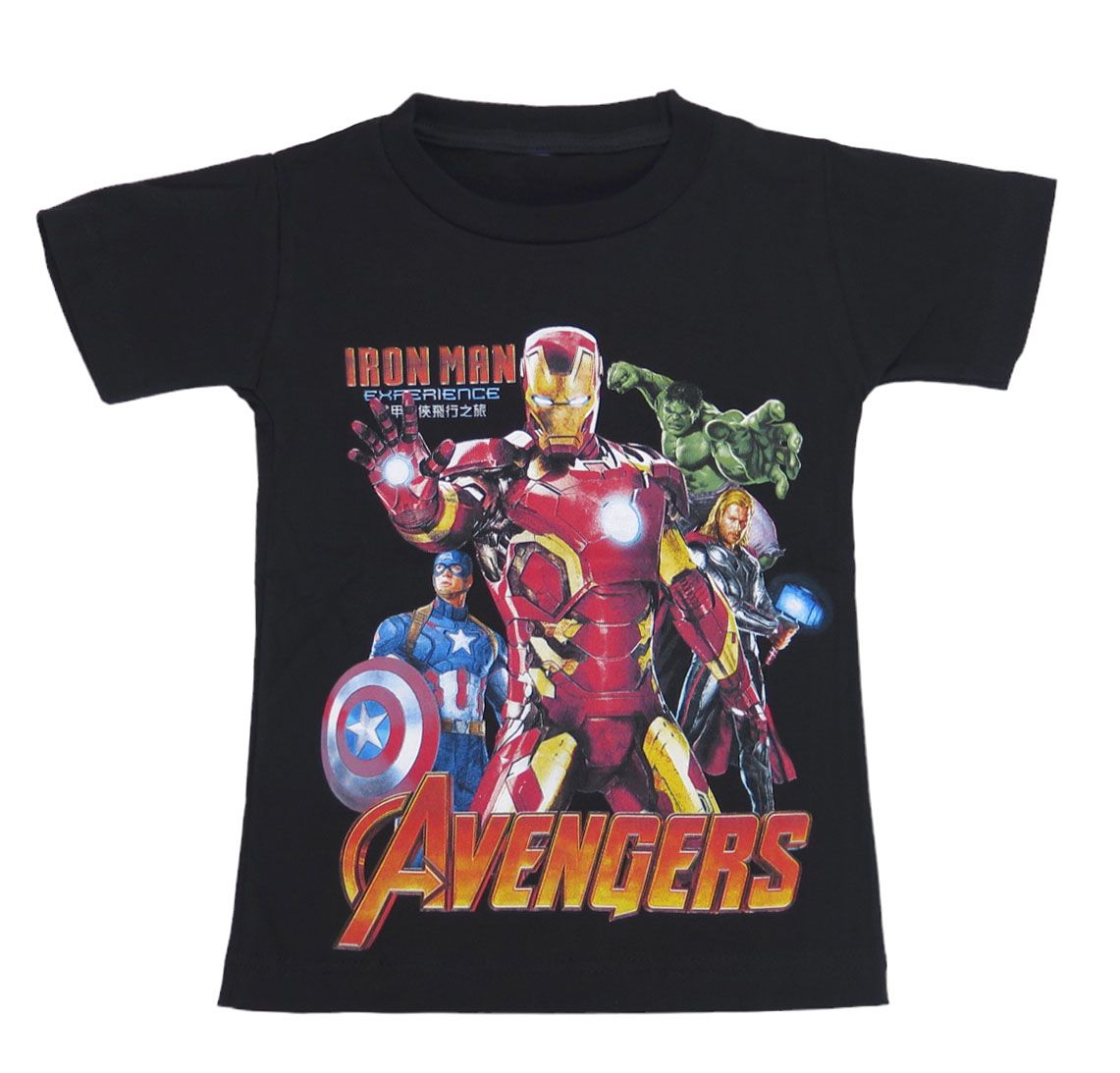 Remera Personaje De Algodon Manga Corta  Avengers