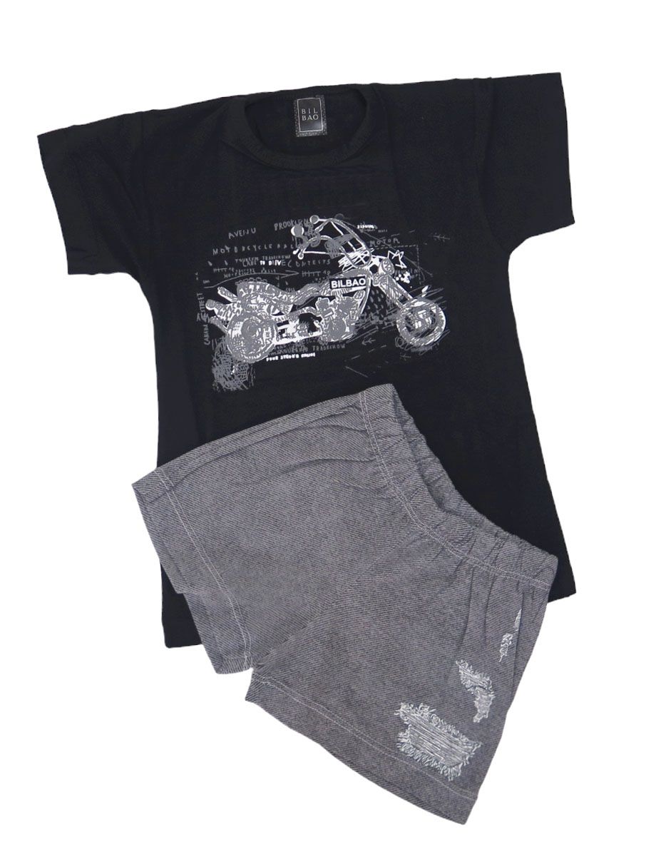 Pijama De Algodon Con Estampado Varon ( Remera-Short)