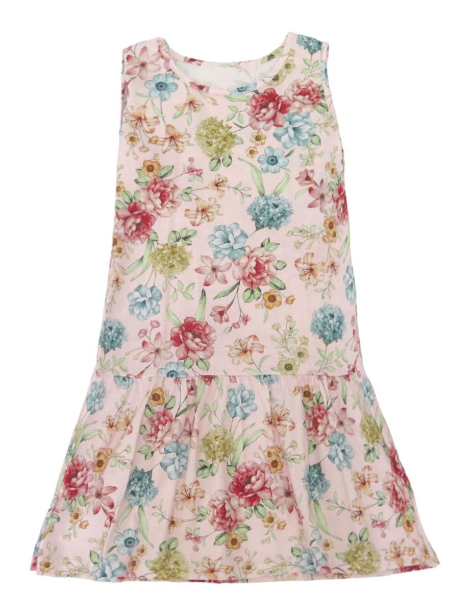 Vestido De Algodon Con Estampado De Flores