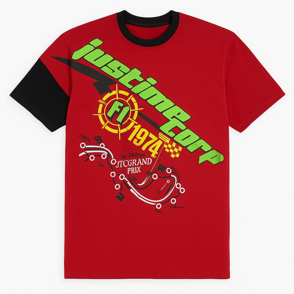 Remeras Manga Corta Estampado Just time corp f1