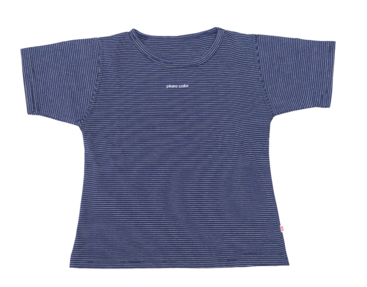 Remera Manga Corta Estampado Rayado