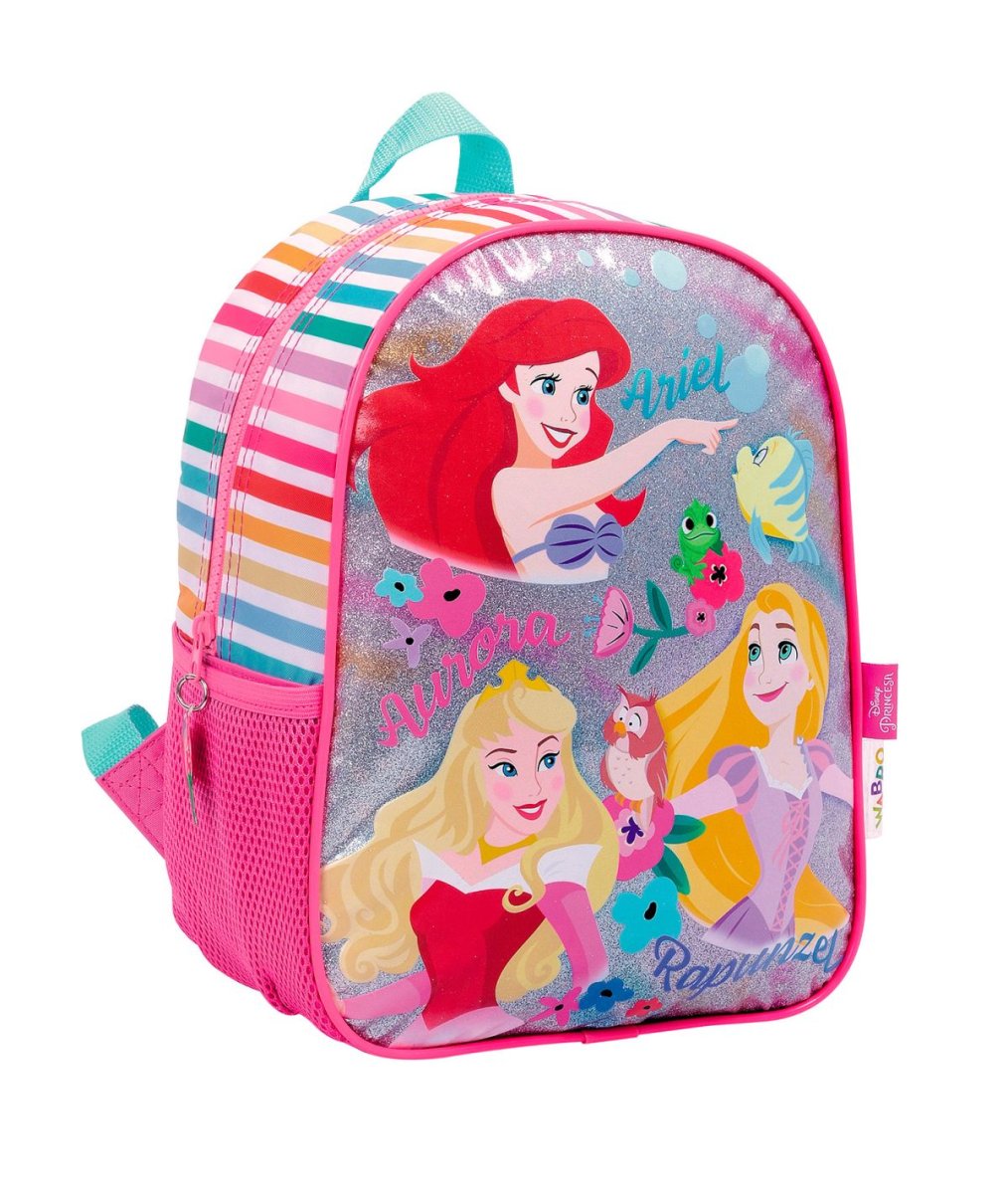Mochila Espalda Jardin Princesas - Ariel, Rapunzel, Aurora - 30 Cm - 12 Pulgadas