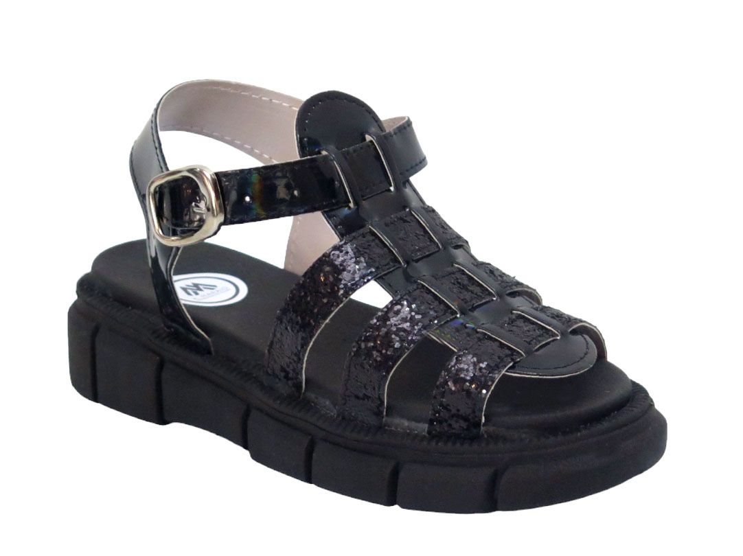 Sandalia charol con Gliter