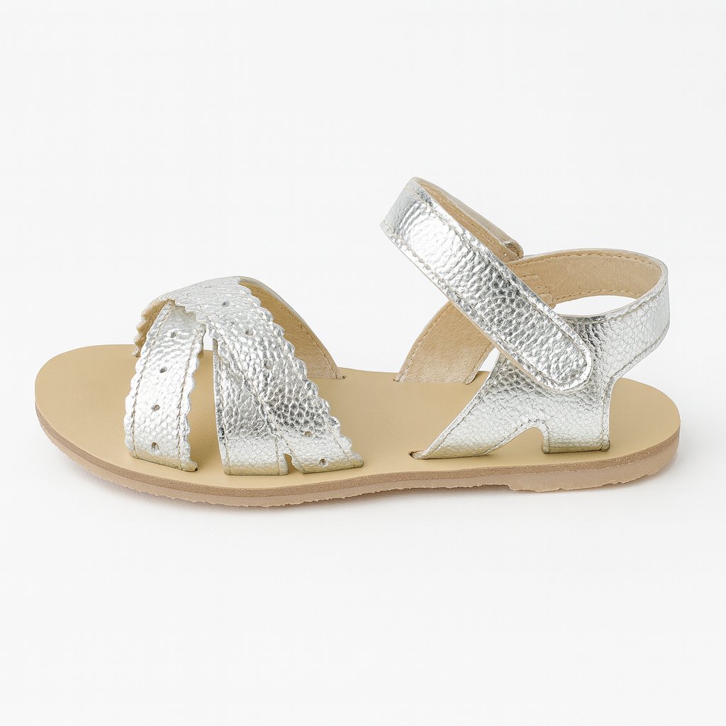 Sandalia Con Tiras Cruzadas