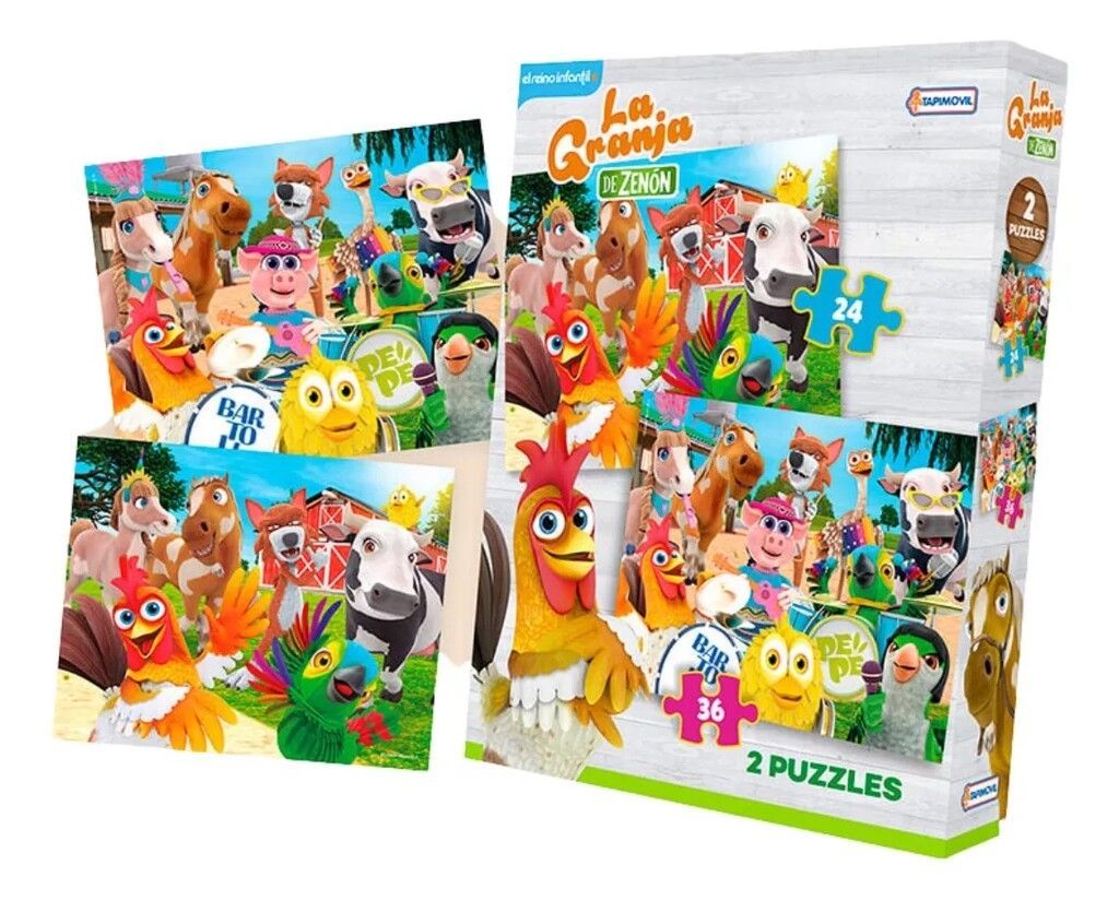 Puzzle Rompecabezas La Granja De Zenon 2 En 1: 24 y 36 Piezas