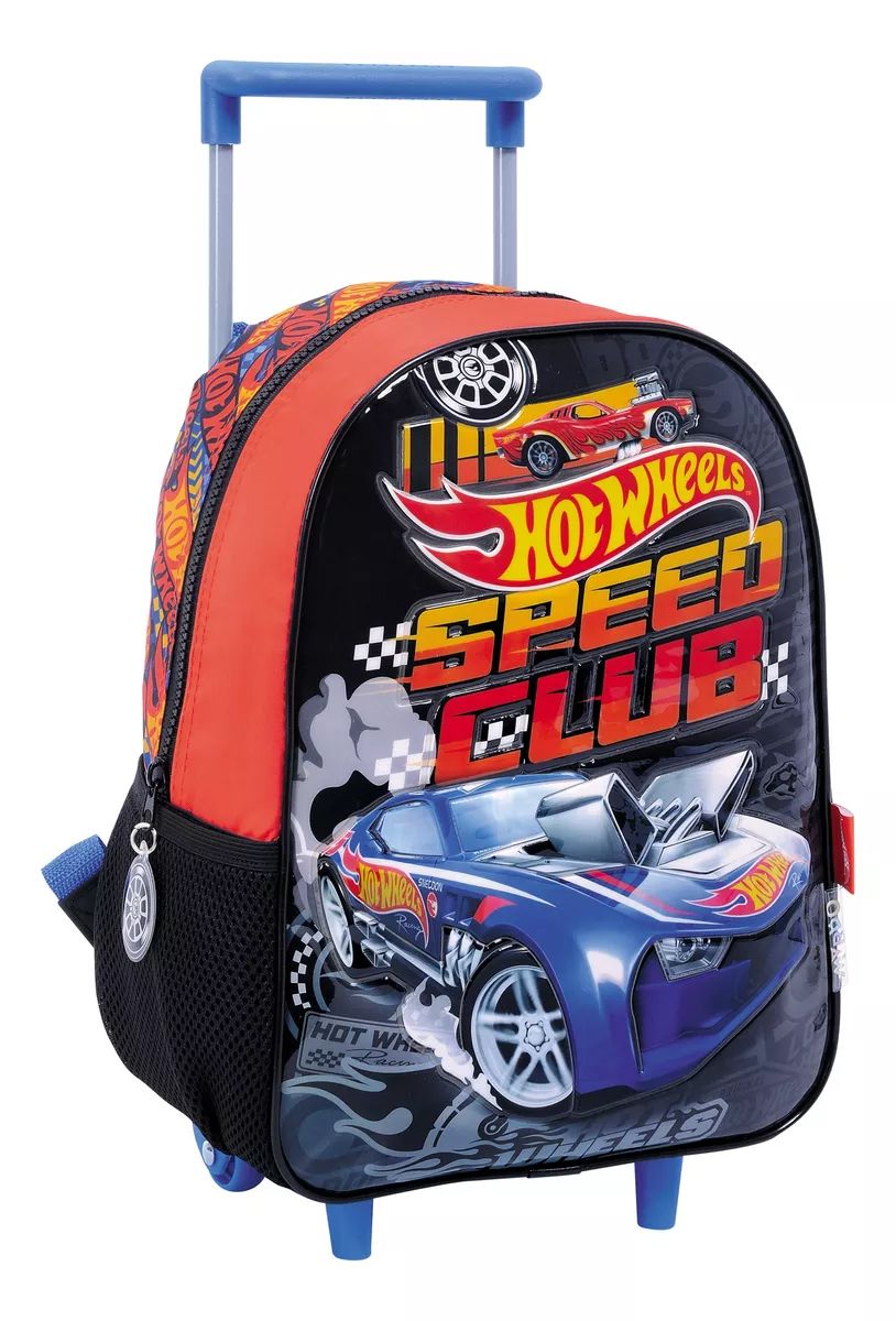 Mochila Con Carro Jardin Hot Wheels - Autos - 30 Cm - 12 Pulgadas
