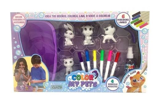 Colorea mis mascotas (Color my pets) - Incluye bañadera y accesorios
