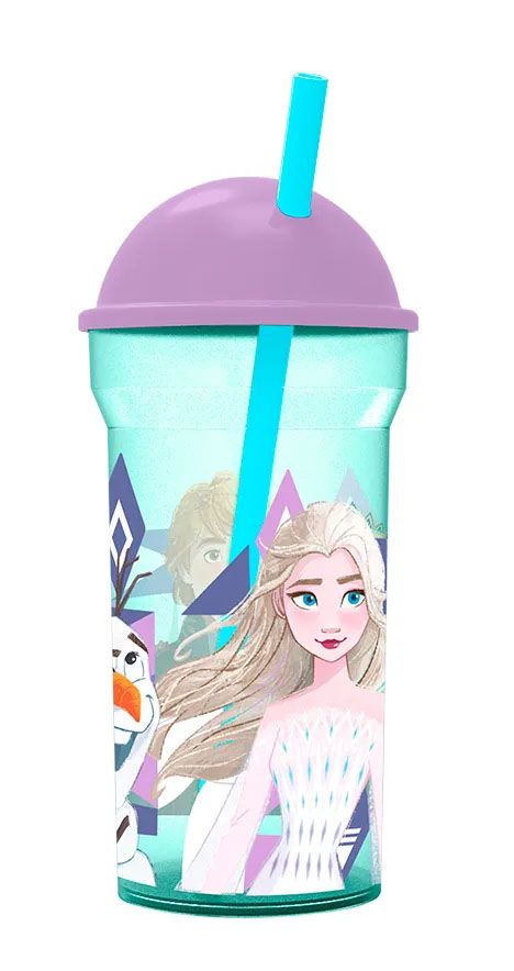 Vaso 460ml con Sorbete Transparente Tapa Alta Frozen