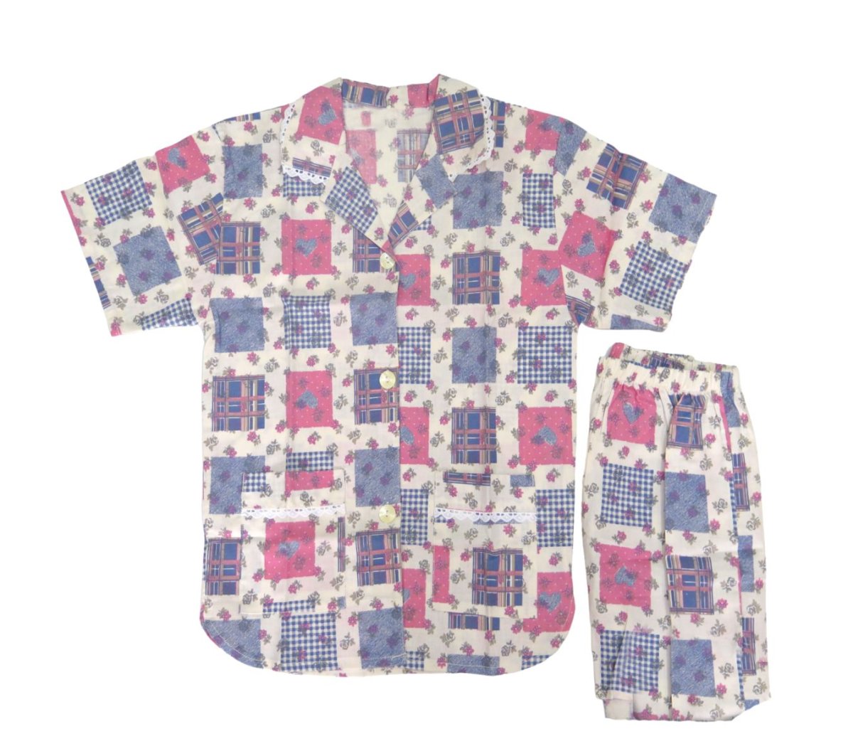 Pijama Varios Abotonado abierto adelante Estampada