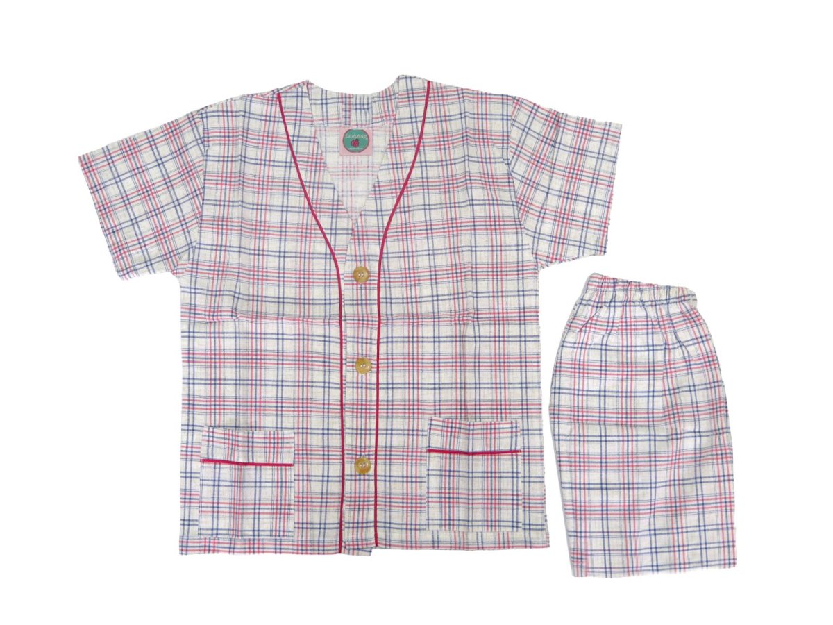 Pijama verano Remera  Manga Corta con botones y short