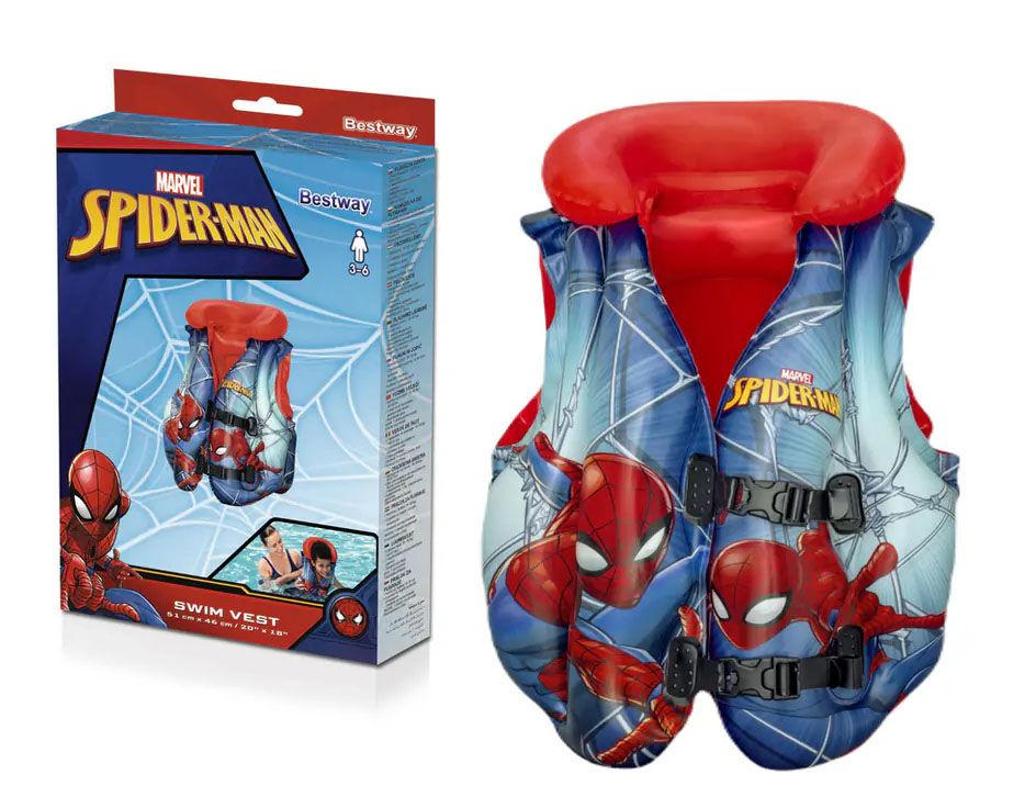 Chaleco Inflable Regulable Spiderman Hombre Araña