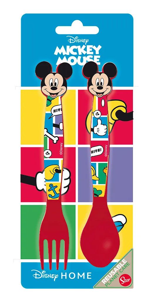 Set Cubiertos Tenedor y Cuchara Mickey