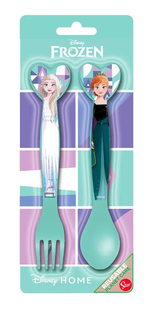 Set Cubiertos Tenedor y Cuchara Frozen