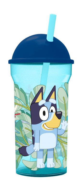 Vaso 460ml Transparente Tapa Alta Bluey