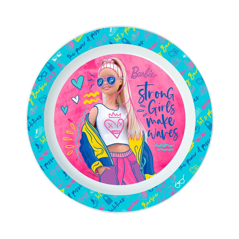 Plato Playo Apto Microondas Barbie
