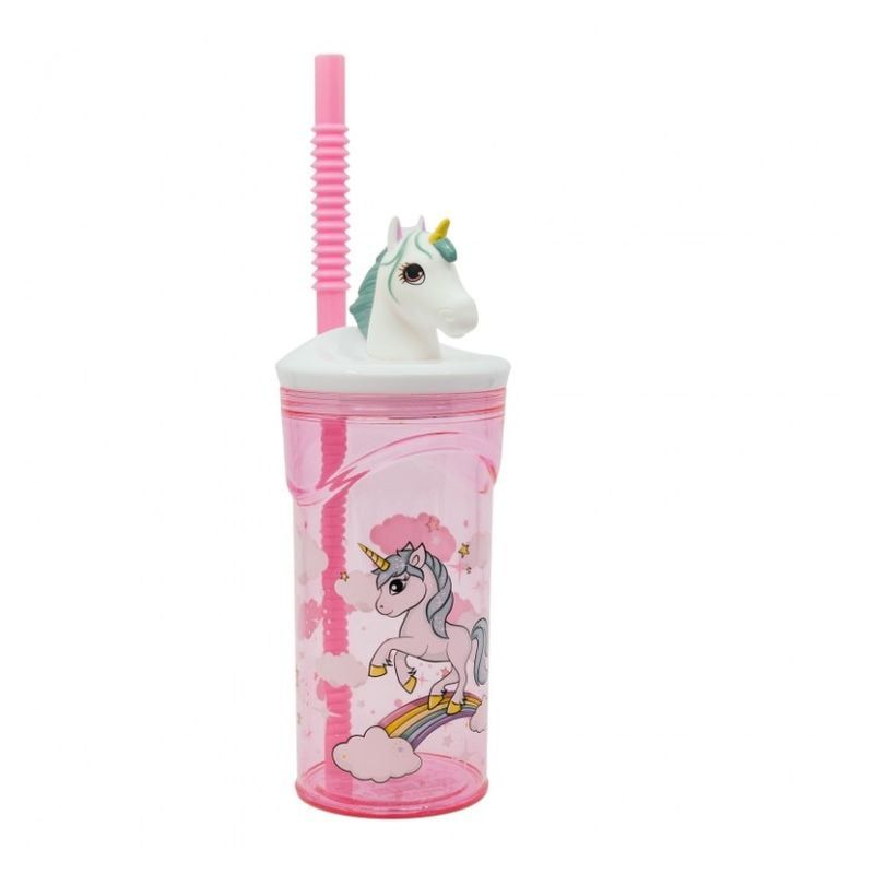 Vaso 360ml Figura 3D Unicornio
