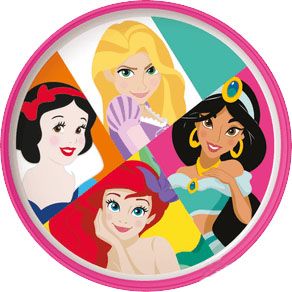 Plato Hondo Apto Microondas Disney Princesas
