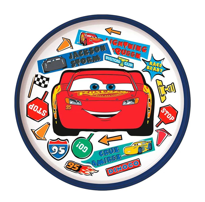 Plato Hondo Apto Microondas Cars