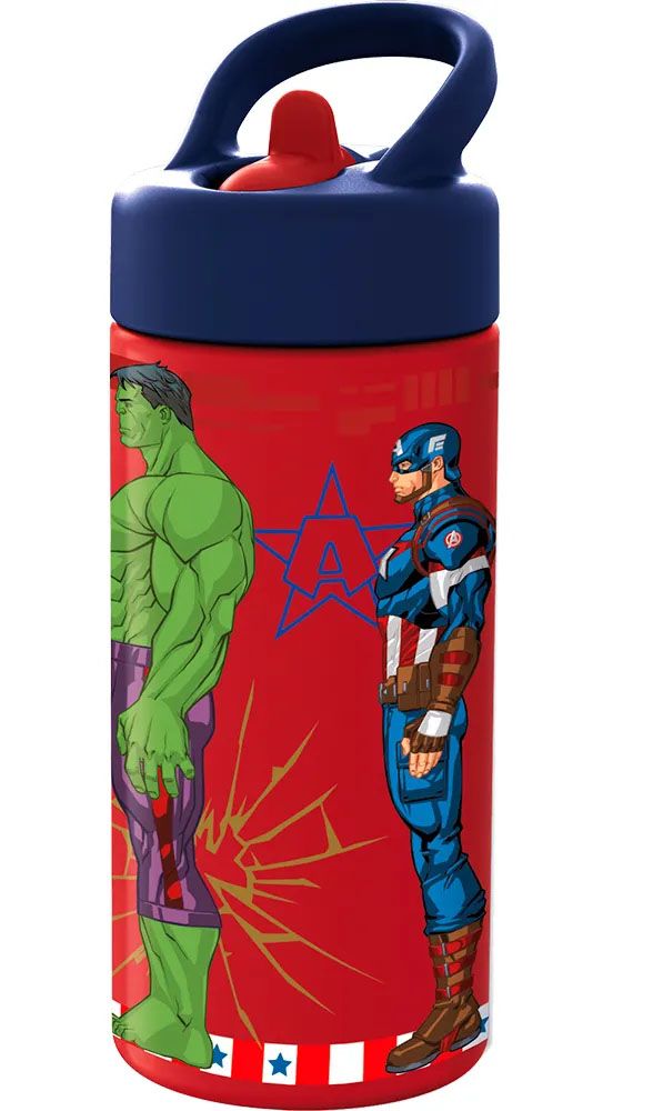 Botella 410ml Con Pico Rebatible Avengers