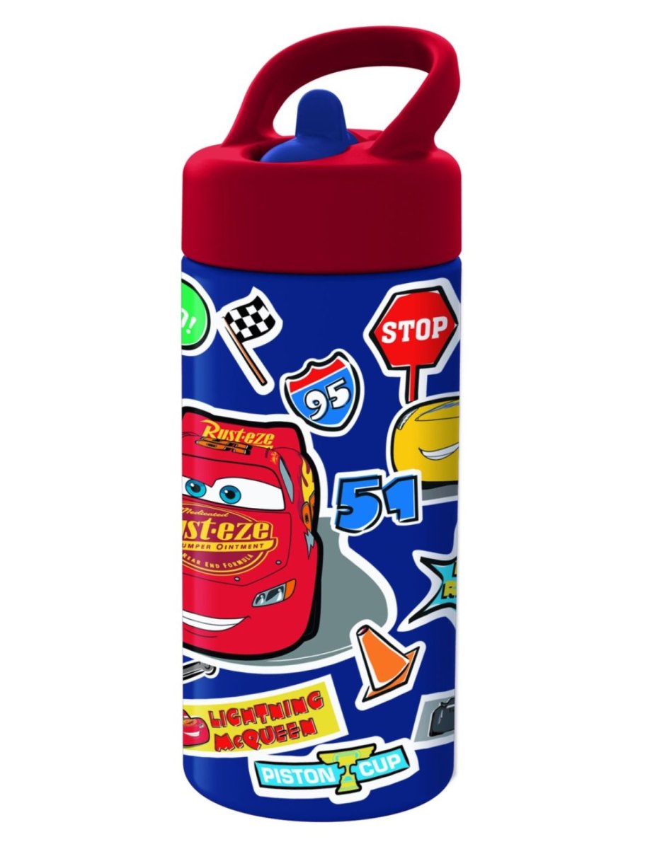 Botella 410ml Con Pico Rebatible Cars