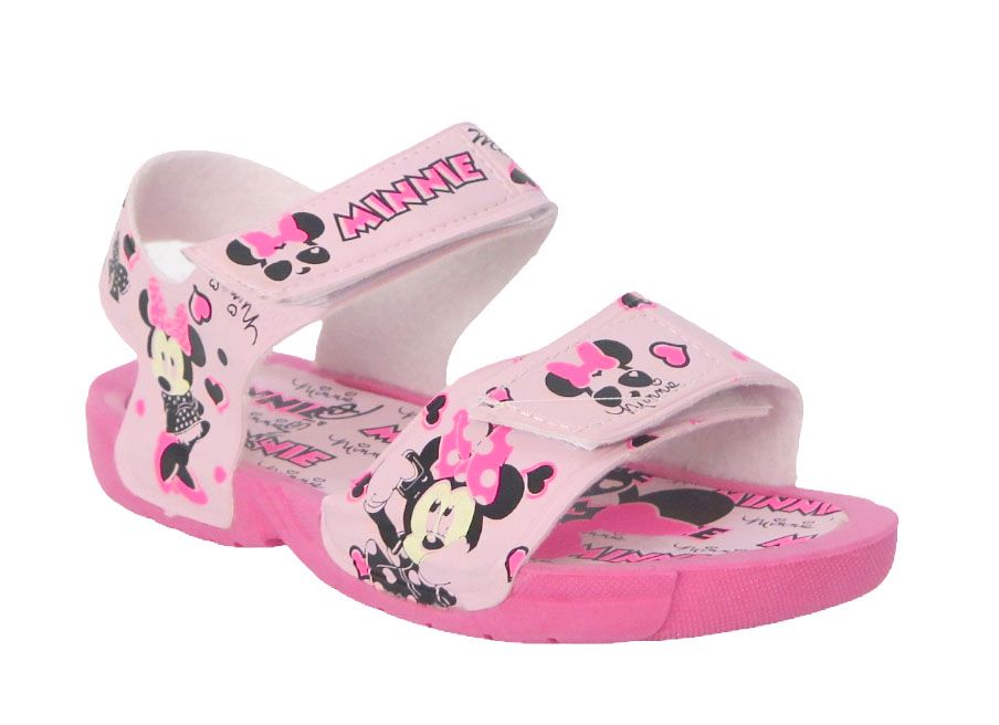 Sandalia Doble Velcro Todo Goma Minnie Mouse