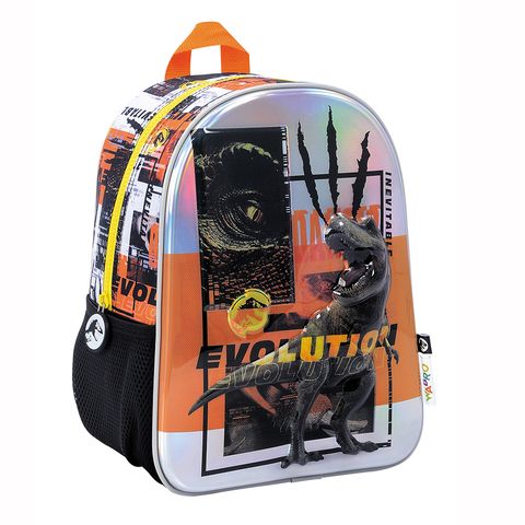 Mochila De Espalda Jardin Jurassic World - Frente Semi Rigido Relieve 3D