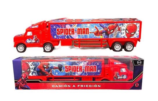 Camión A Fricción Spiderman  - Hombre Araña  - 36cm x 9 cm
