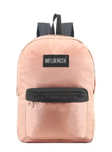 Mochila Espalda Escolar Influencer Con Bolsillo Frontal