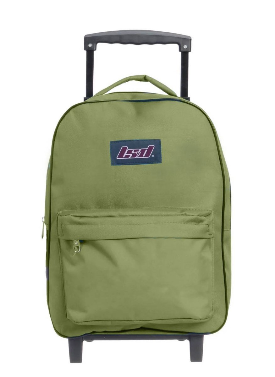 Mochila Con Carro Lisa Con Bolsillo Frontal