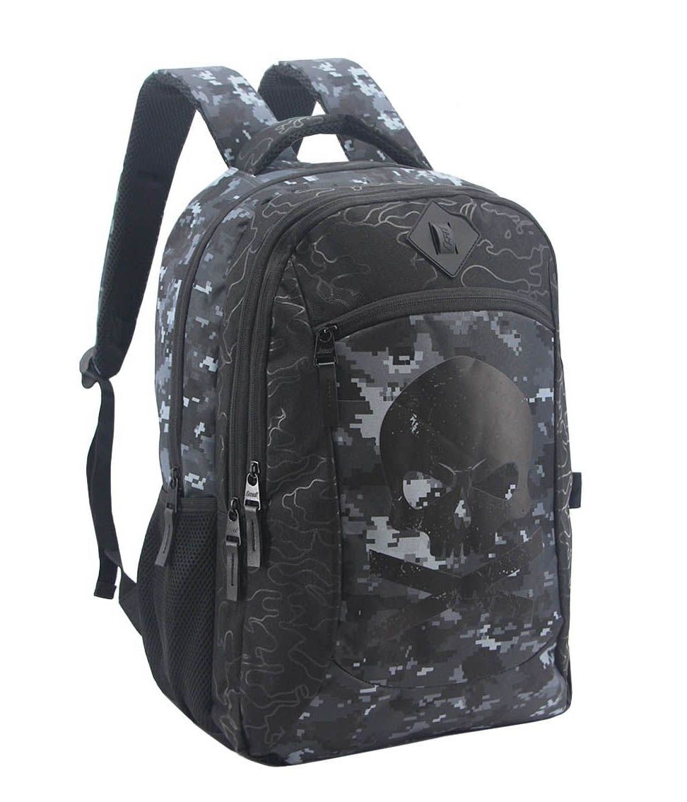 Mochila Escolar Espalda Tactic Skull Camuflada Calavera