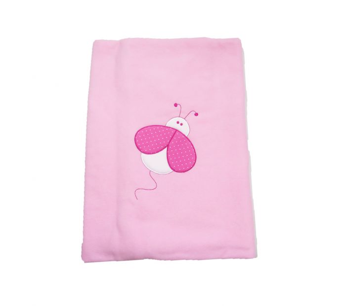 Manta Funcional Polar con Apliques Bordado de Vaquita de San Antonio