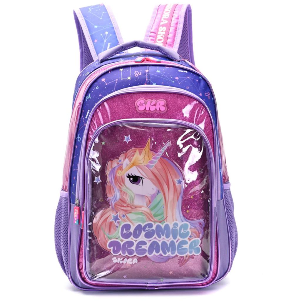 Mochila Espalda Escolar Unicornio con Brillos