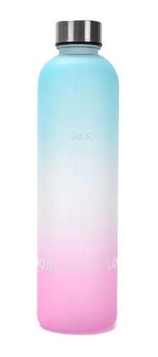 Botella Plástica Con Tapa de Silicona Smile . 1Litro