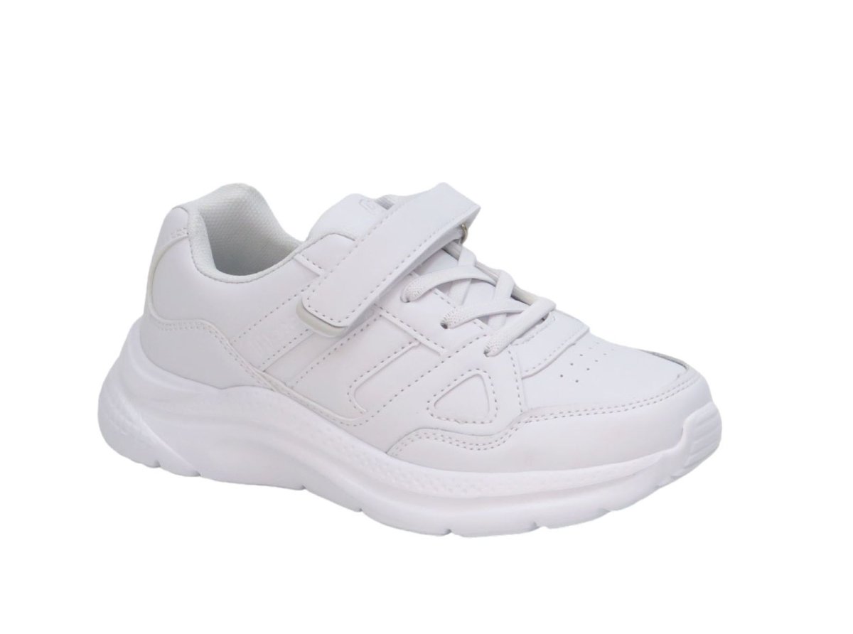 Zapatilla Colegial Cuerina con Elastico y Velcro