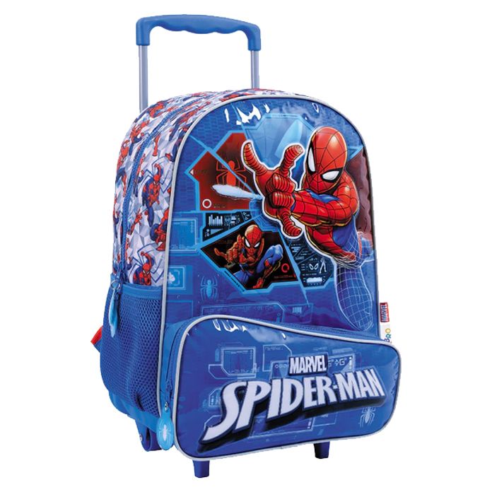 Mochila Con Carro Marvel Spiderman 16 Pulgadas