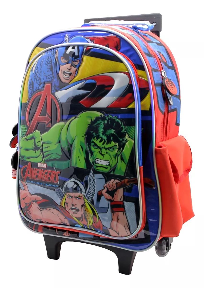 Mochila Con Carro Avengers - Vengadores - Marvel - 16 Pulgadas