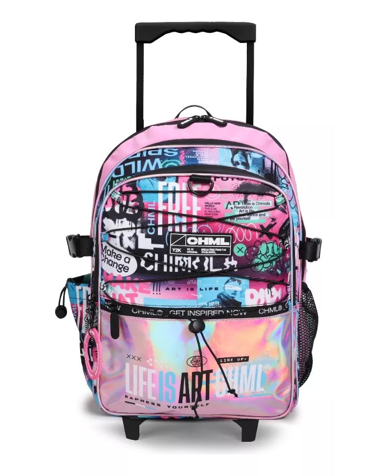 Mochila Carro Holo - Art Life Pink C3 - 17 Pulgadas
