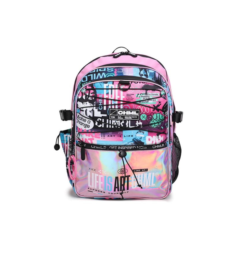 Mochila De Espalda Holo - Art Life Pink C3 - 17 Pulgadas