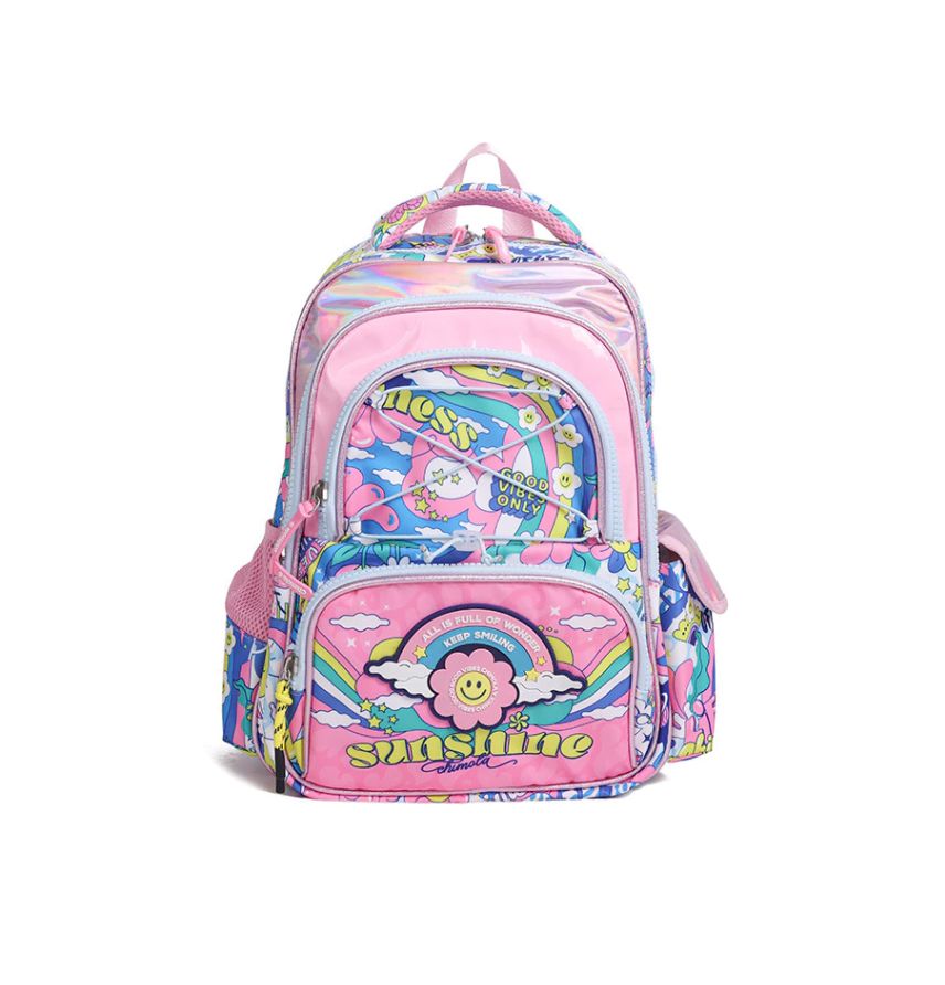 Mochila De Espalda Trama Niveles Rainbow - Love The Planet - 16 Pulgadas