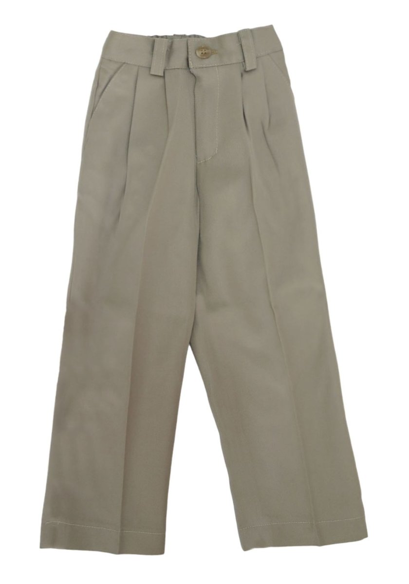 Pantalon Gabardina con pinza y cintura elastizada