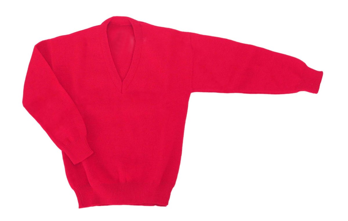 Sweater Pullover Escote V Colegial