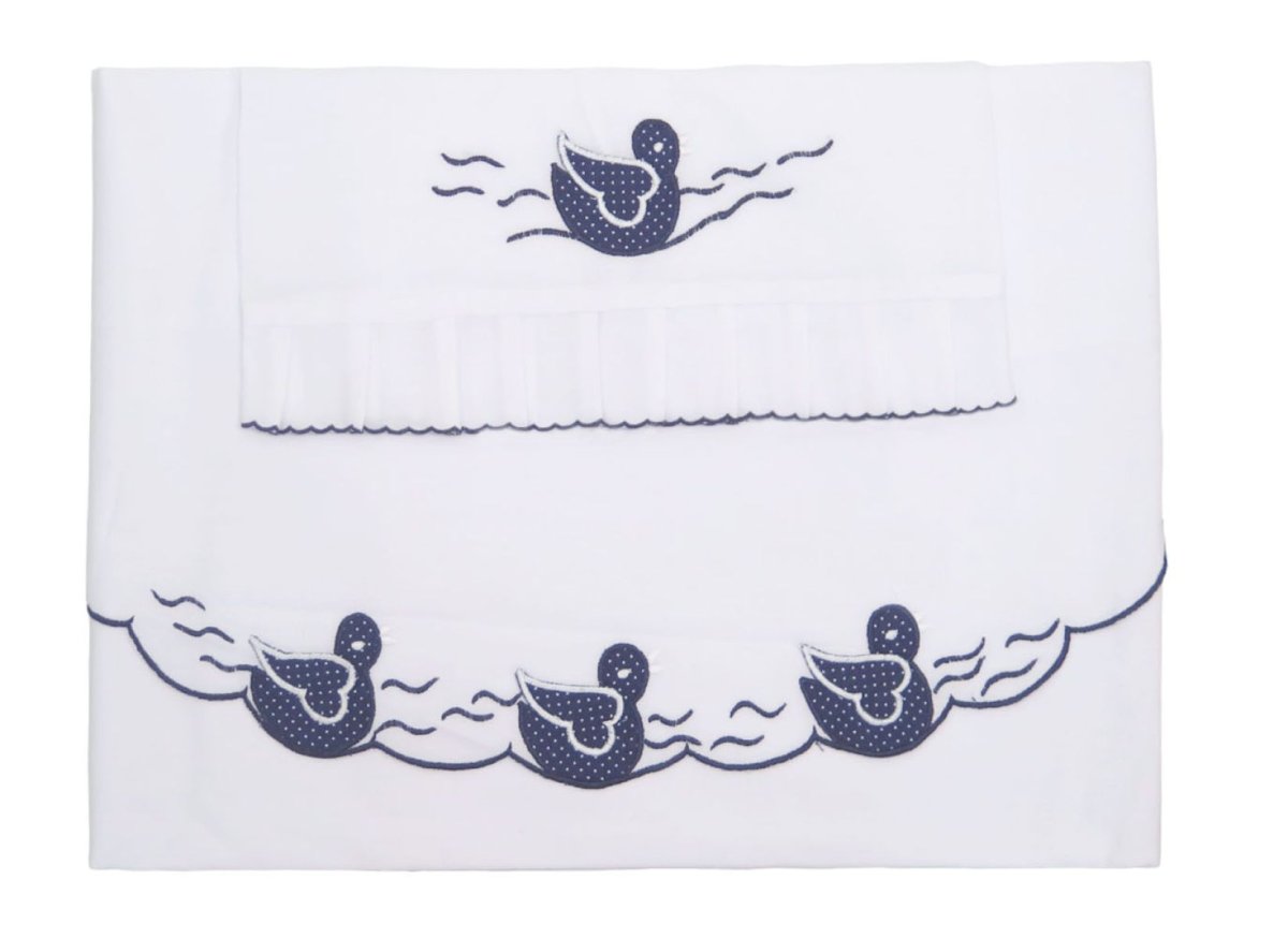 Sábana Cuna Alta Costura Bordada - 3 Piezas