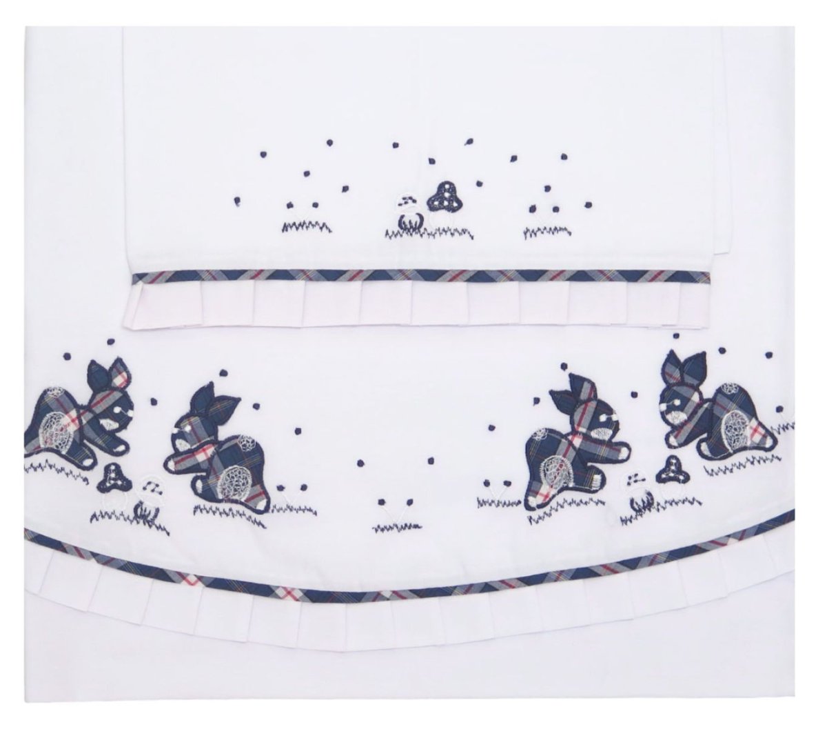 Sábana Cuna Alta Costura Bordada - 3 Piezas