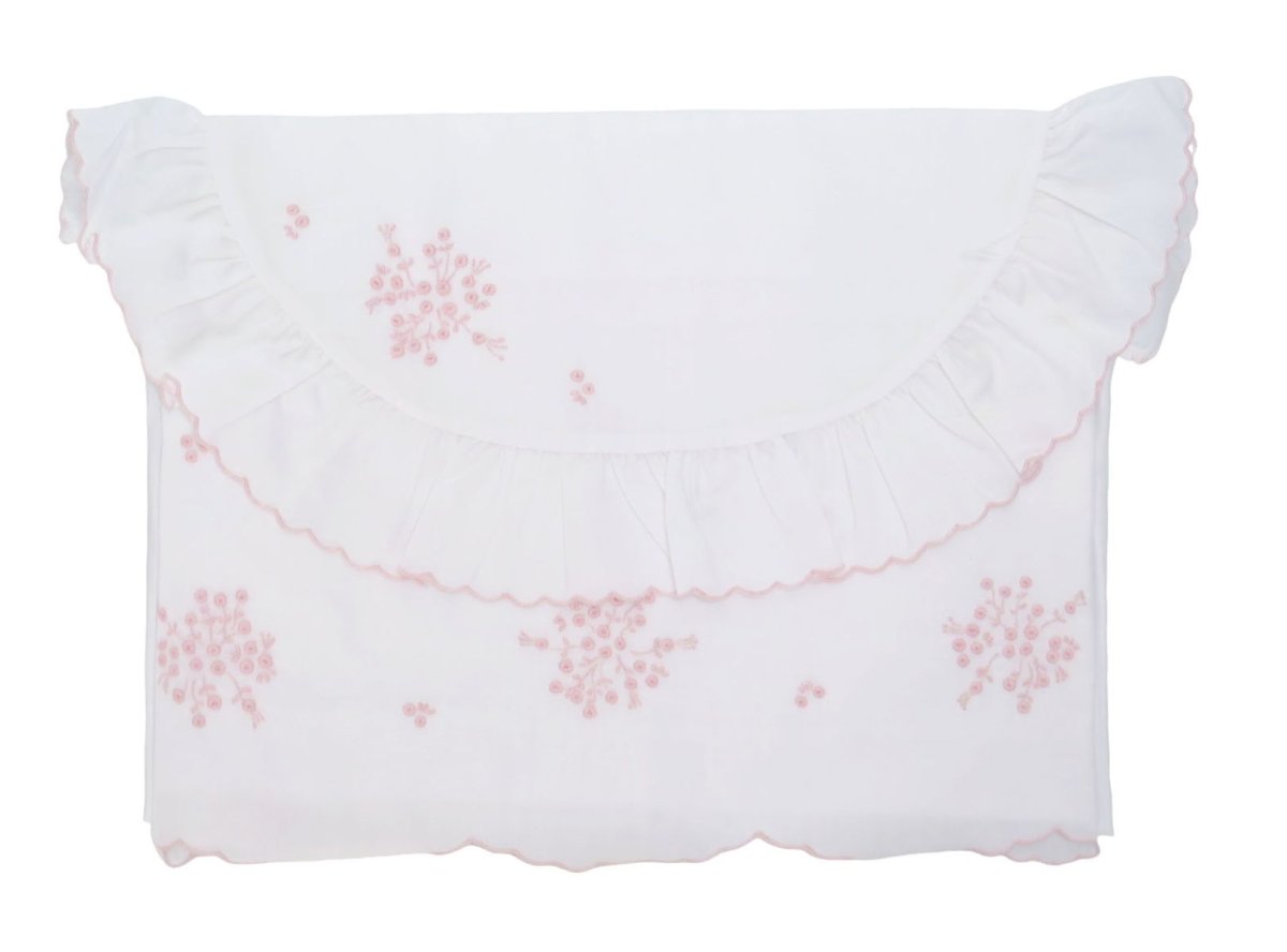 Sabana Moises Alta Costura Con Bordado  A Mano