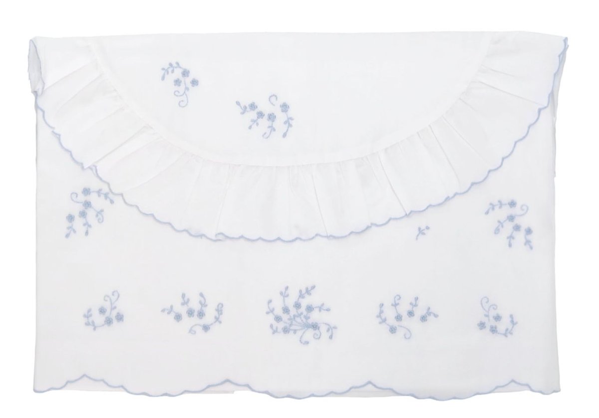 Sabana Moises Alta Costura Con Bordado  A Mano