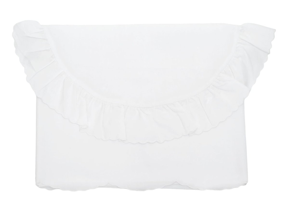 Sábana Batista Moisés Catre Colecho Bordado Festón con Ondas  - 3 Piezas