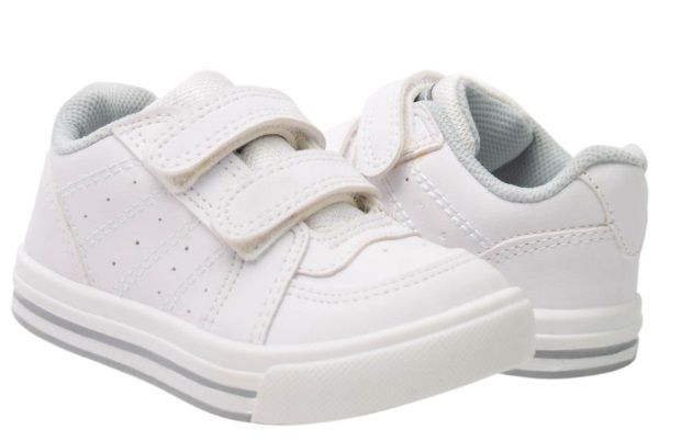 Zapatilla Cuerina Con Velcro