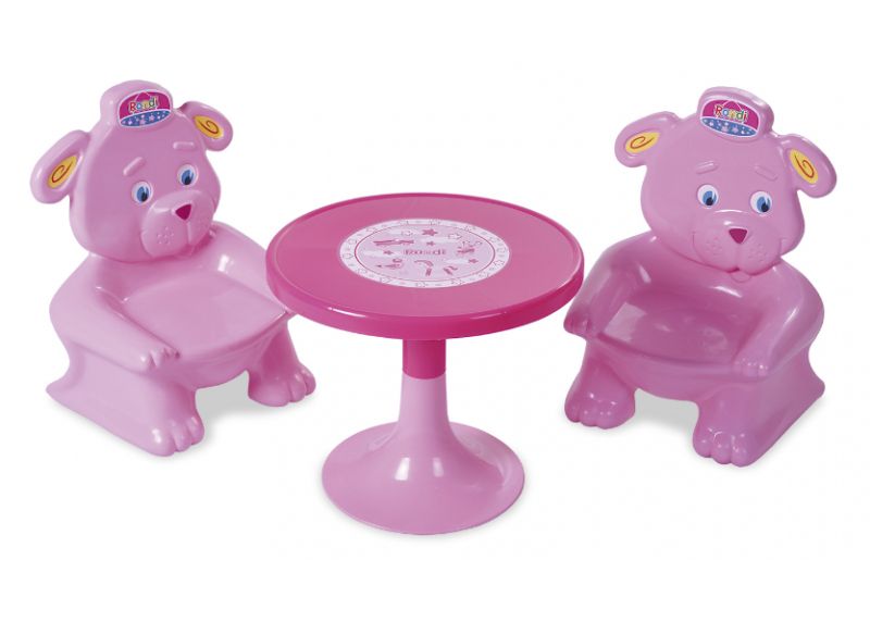 Juego De Mesa + 2 Sillas De Oso